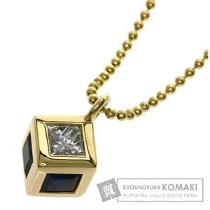 Tiffany Sapphire Diamond Necklace Yellow Gold